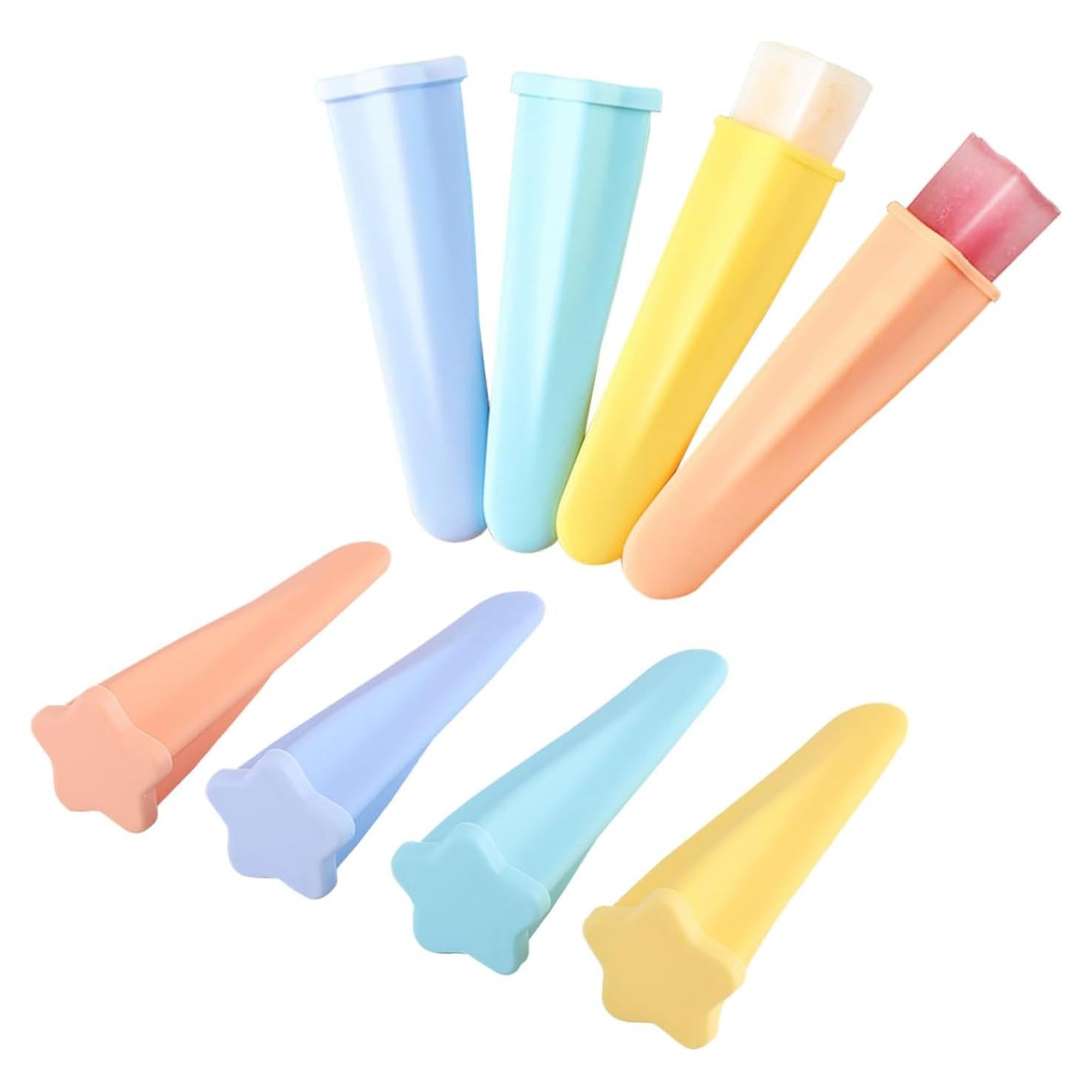 Moldes de Helado de Silicona YumSur, 8 Piezas Multicolores