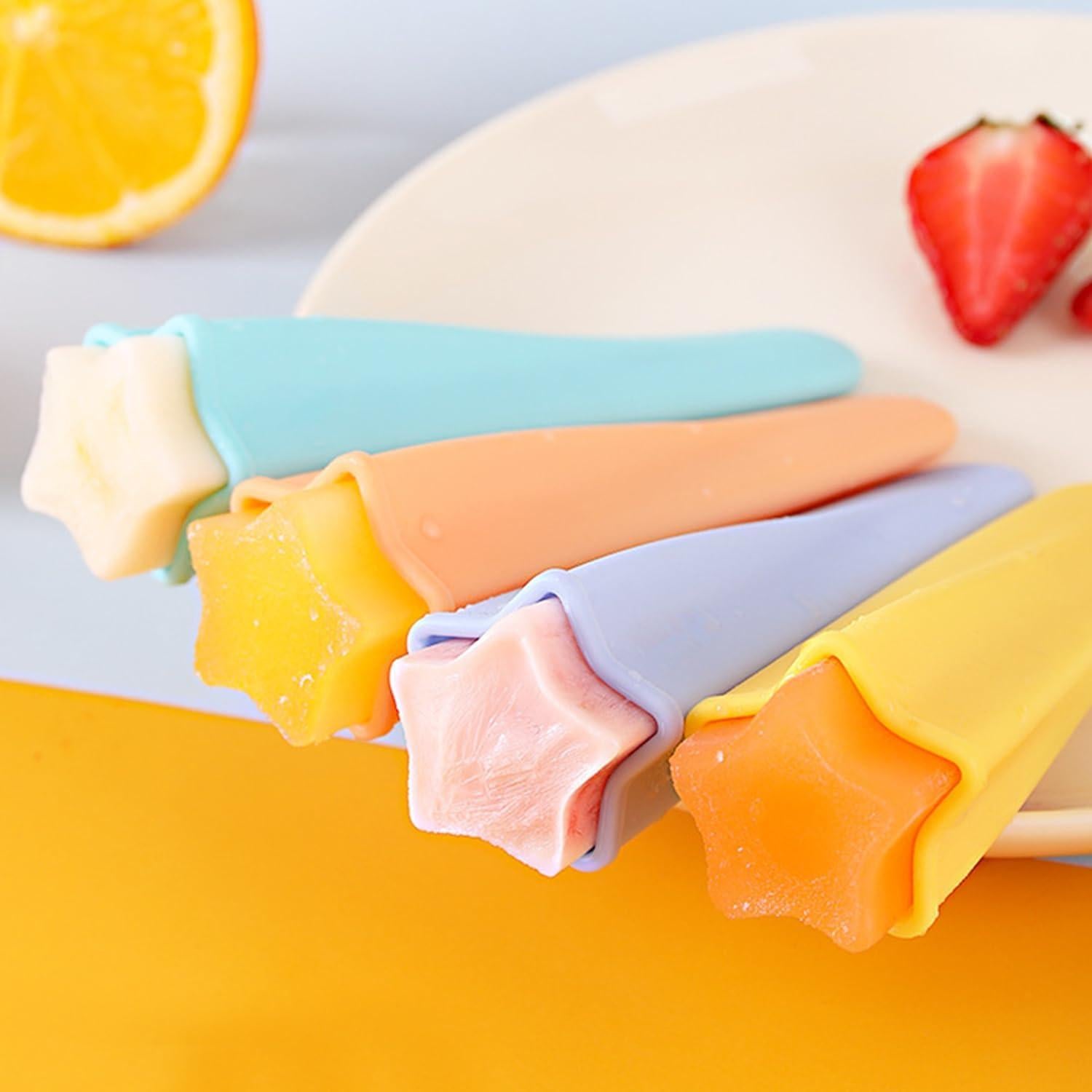 Moldes de Helado de Silicona YumSur, 8 Piezas Multicolores