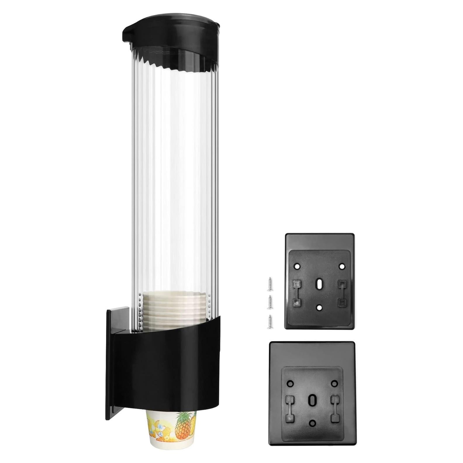 Dispensador de Vasos QWORK Transparente para Vasos Desechables