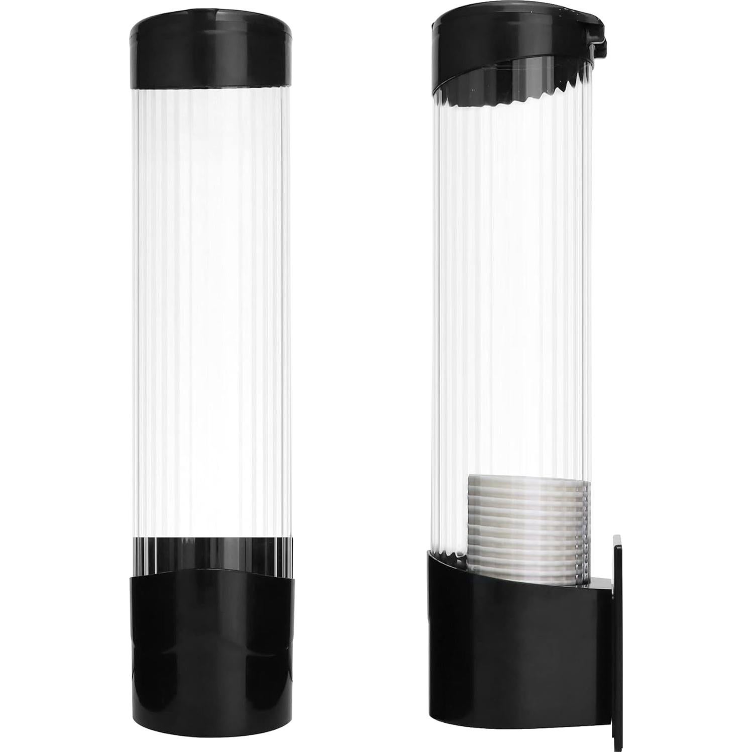 Dispensador de Vasos QWORK Transparente para Vasos Desechables