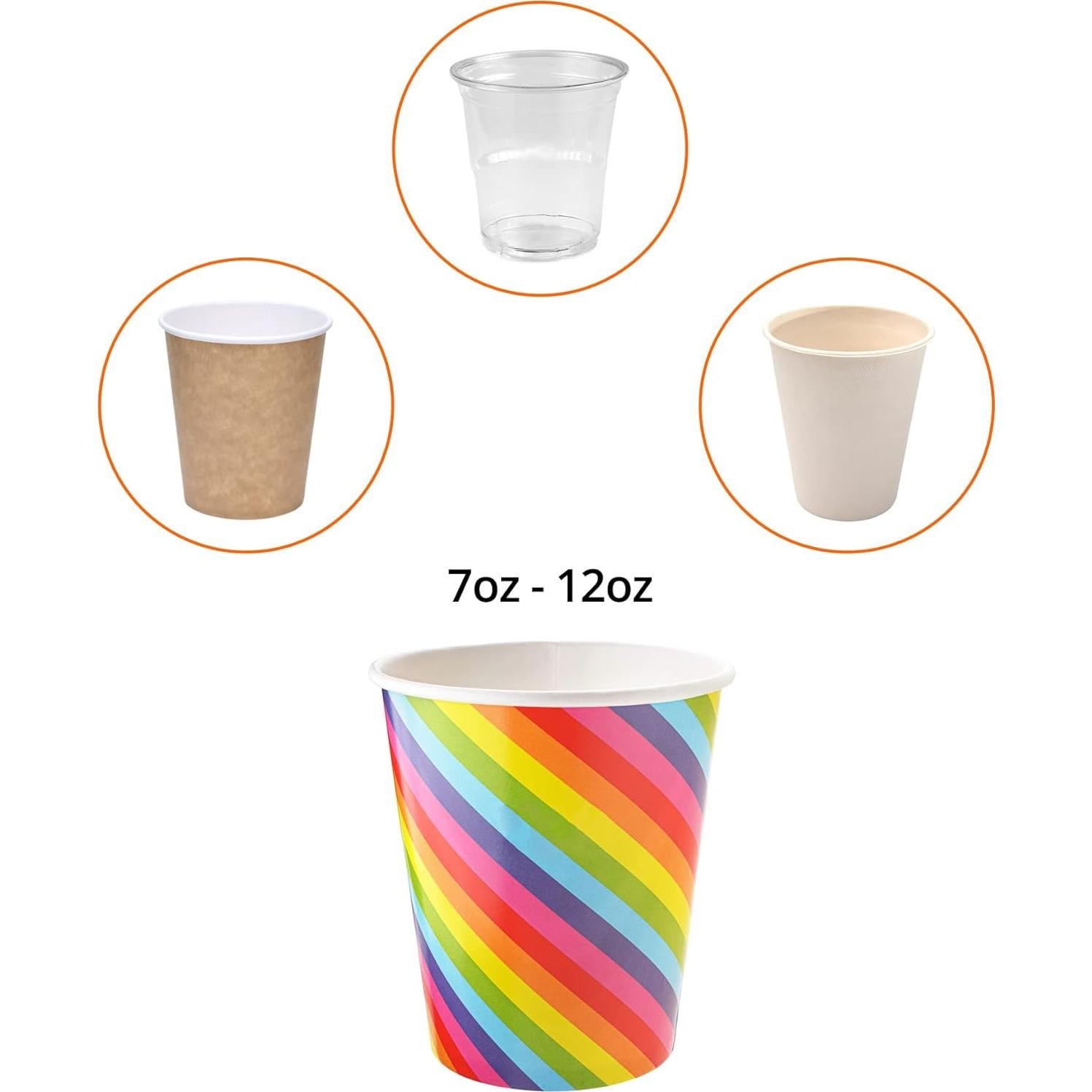 Dispensador de Vasos QWORK Transparente para Vasos Desechables