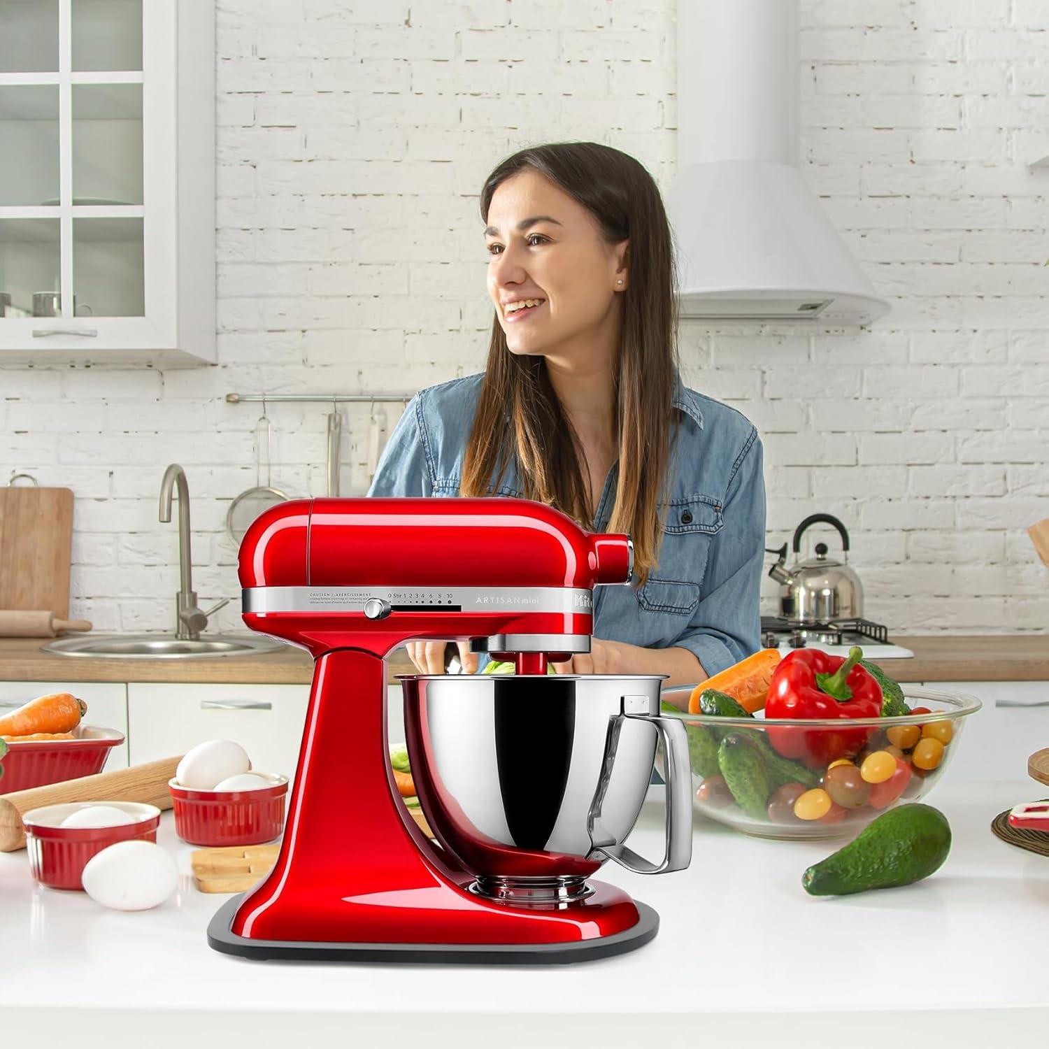 Alfombrilla deslizante de bambú para Kitchen Aid Mini 3.5 Qt