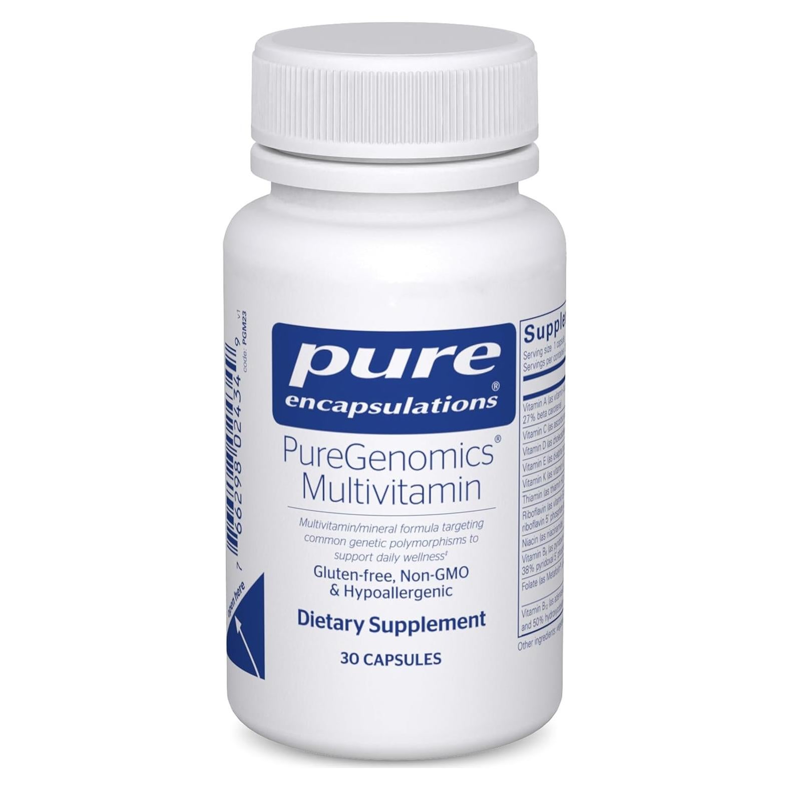 Multivitamínico Pure Encapsulations 30 Cápsulas A, B, C, D, E, K