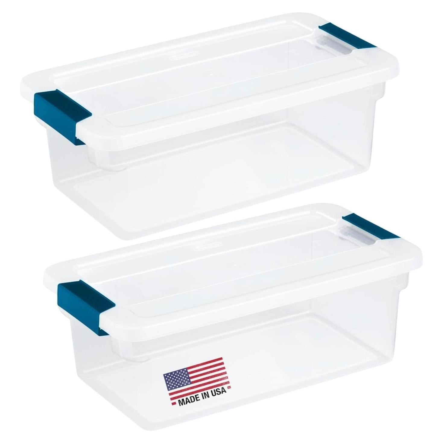 Bins de Almacenamiento Plástico Transparente Tribello 6 Cuartos