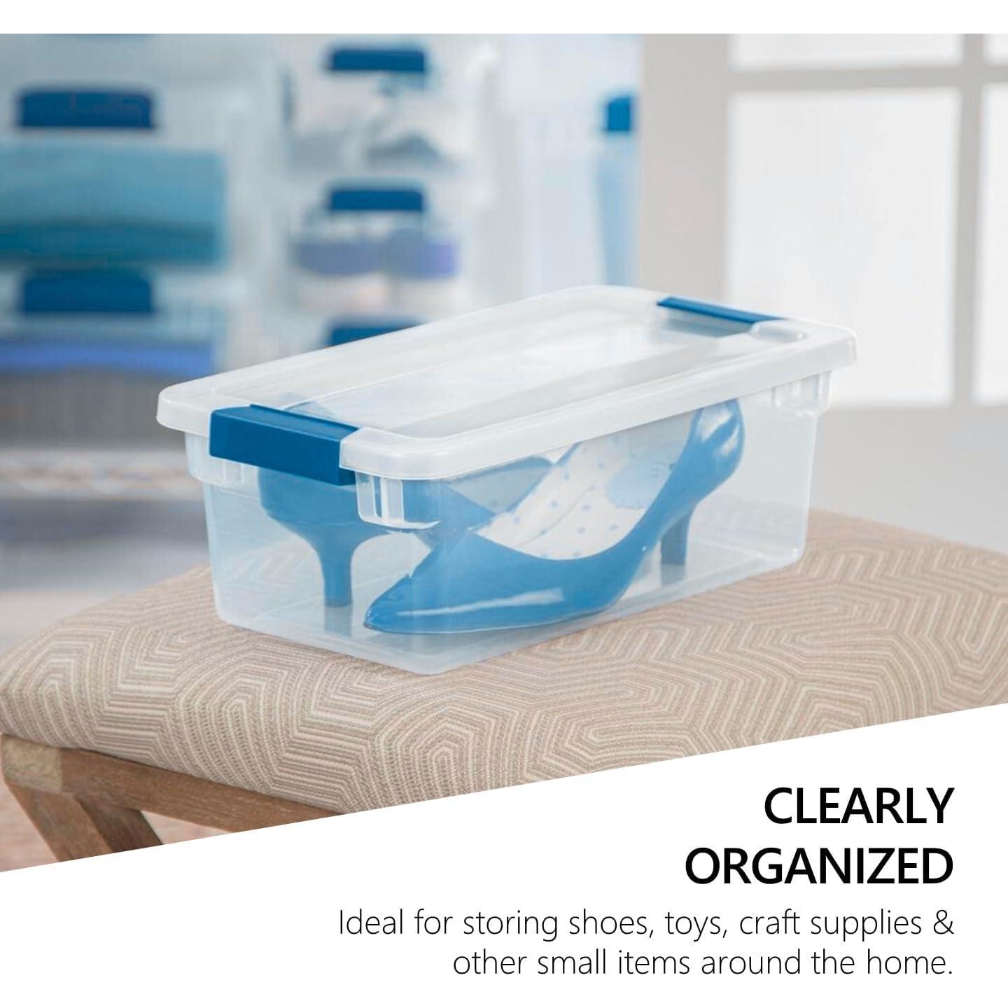 Bins de Almacenamiento Plástico Transparente Tribello 6 Cuartos