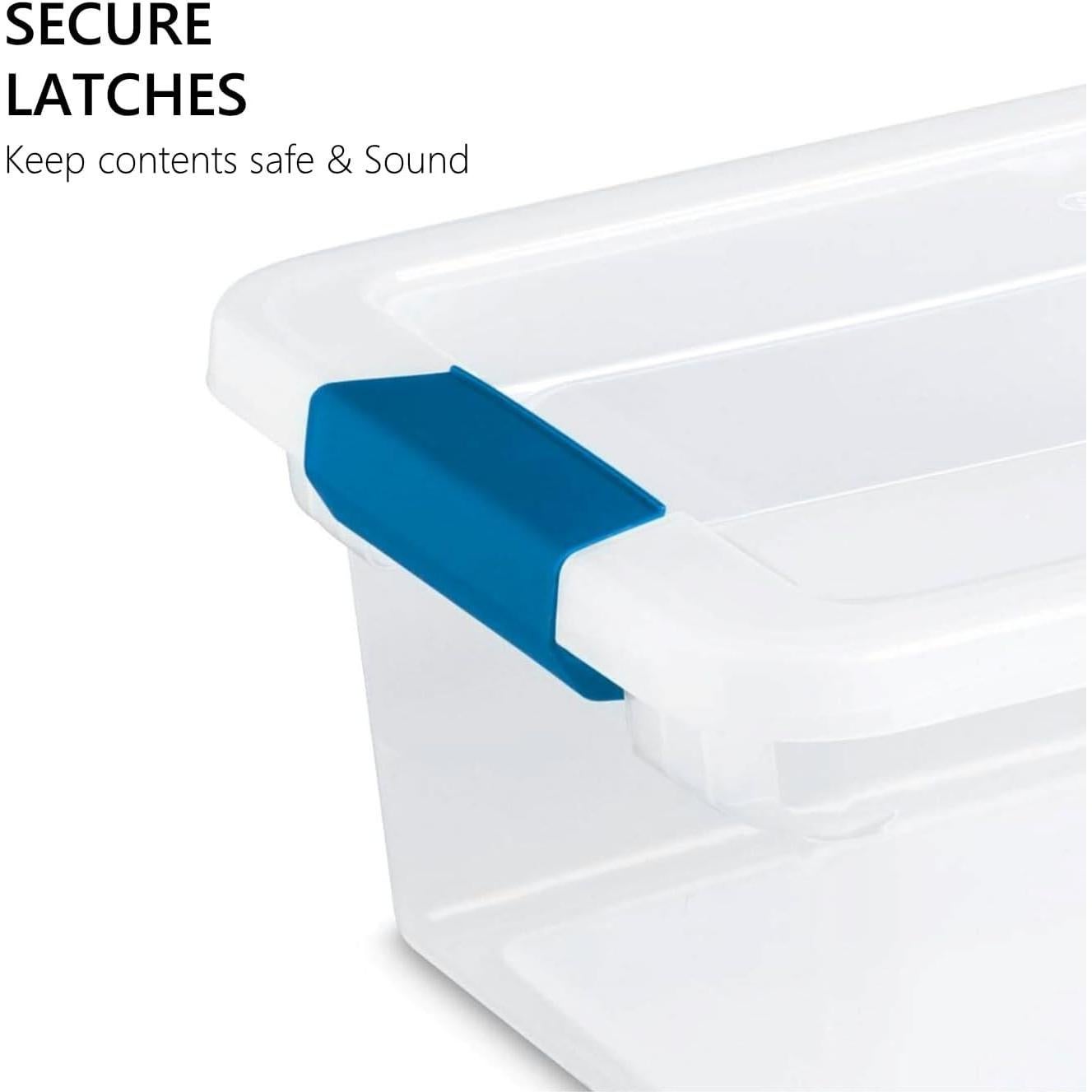 Bins de Almacenamiento Plástico Transparente Tribello 6 Cuartos