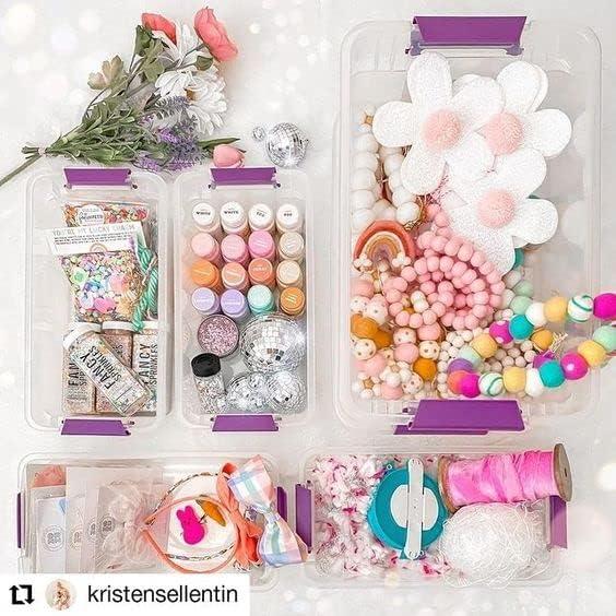 Bins de Almacenamiento Plástico Transparente Tribello 6 Cuartos