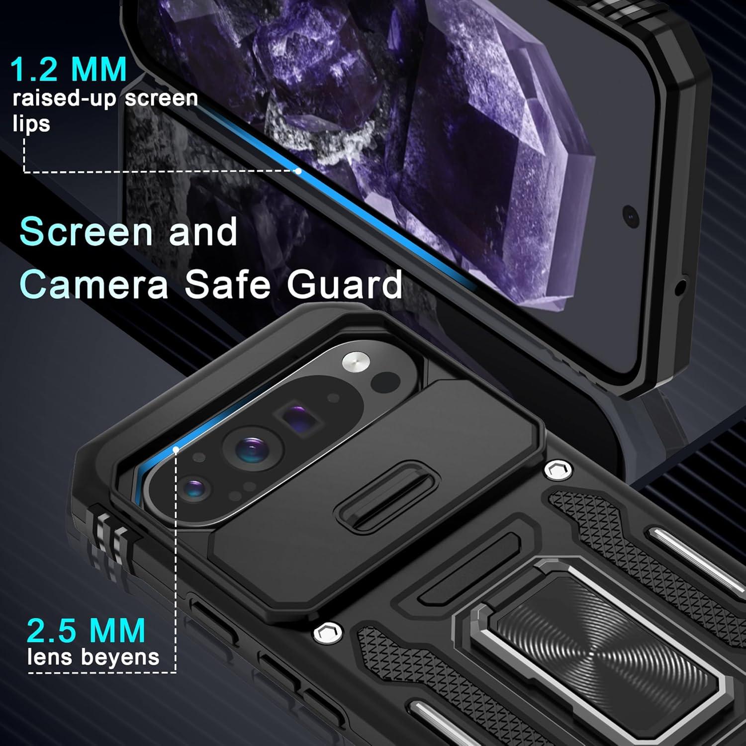 Funda DEERLAMN para Google Pixel 9 Pro XL - Negro