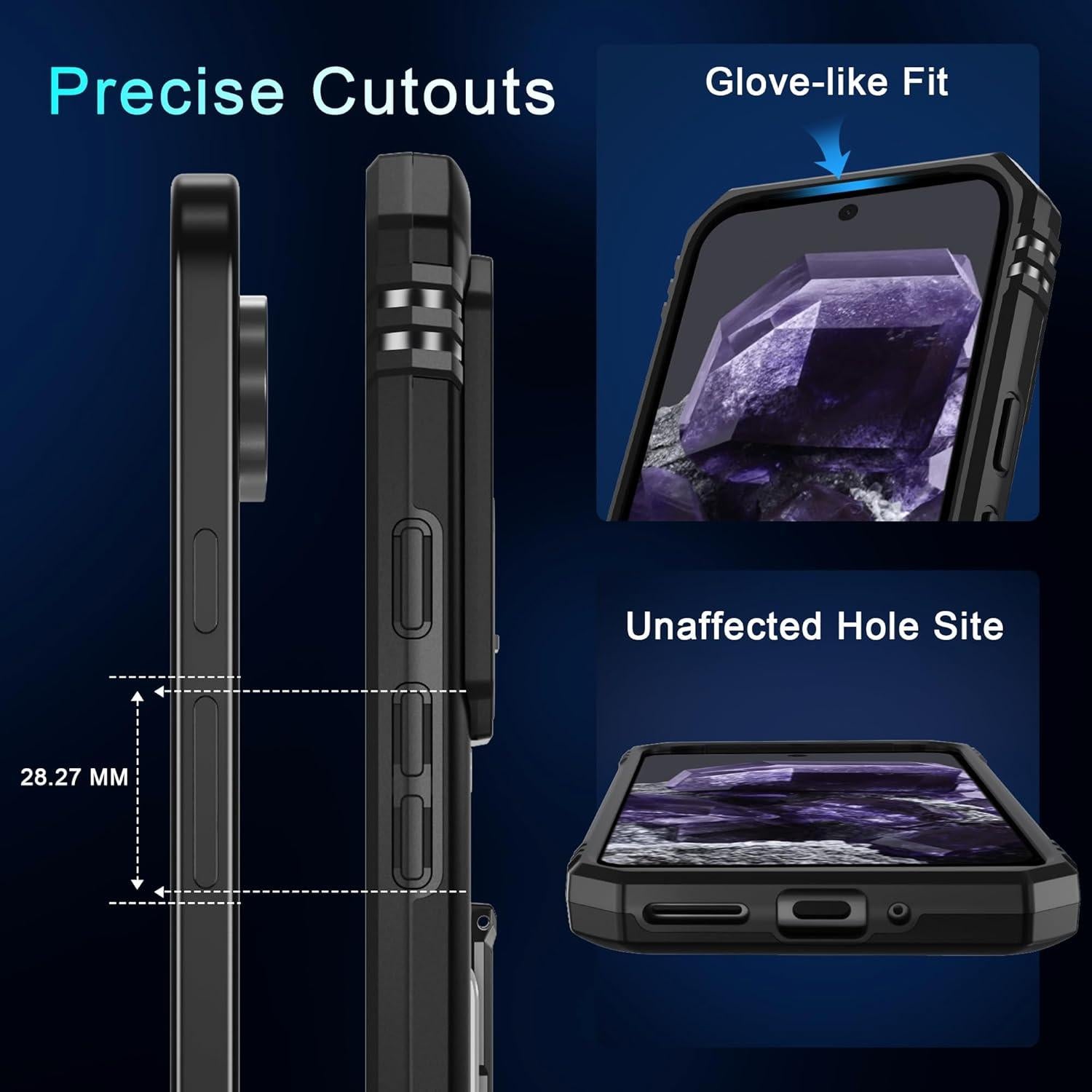 Funda DEERLAMN para Google Pixel 9 Pro XL - Negro