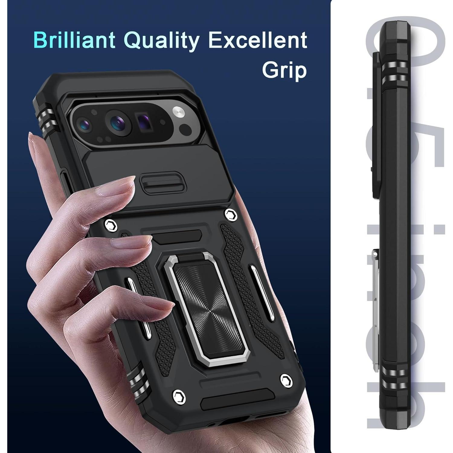 Funda DEERLAMN para Google Pixel 9 Pro XL - Negro