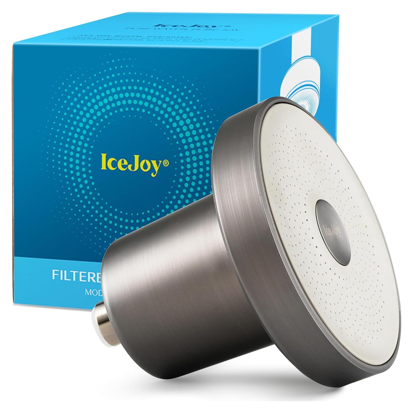 Cabezal de Ducha Filtrado IceJoy Acero Cepillado 7.57 L/min