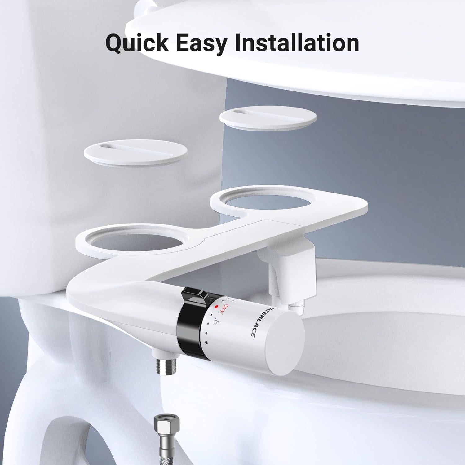 Bidet Waterlace Doble Boquilla Ajustable Negro Ultra Fino