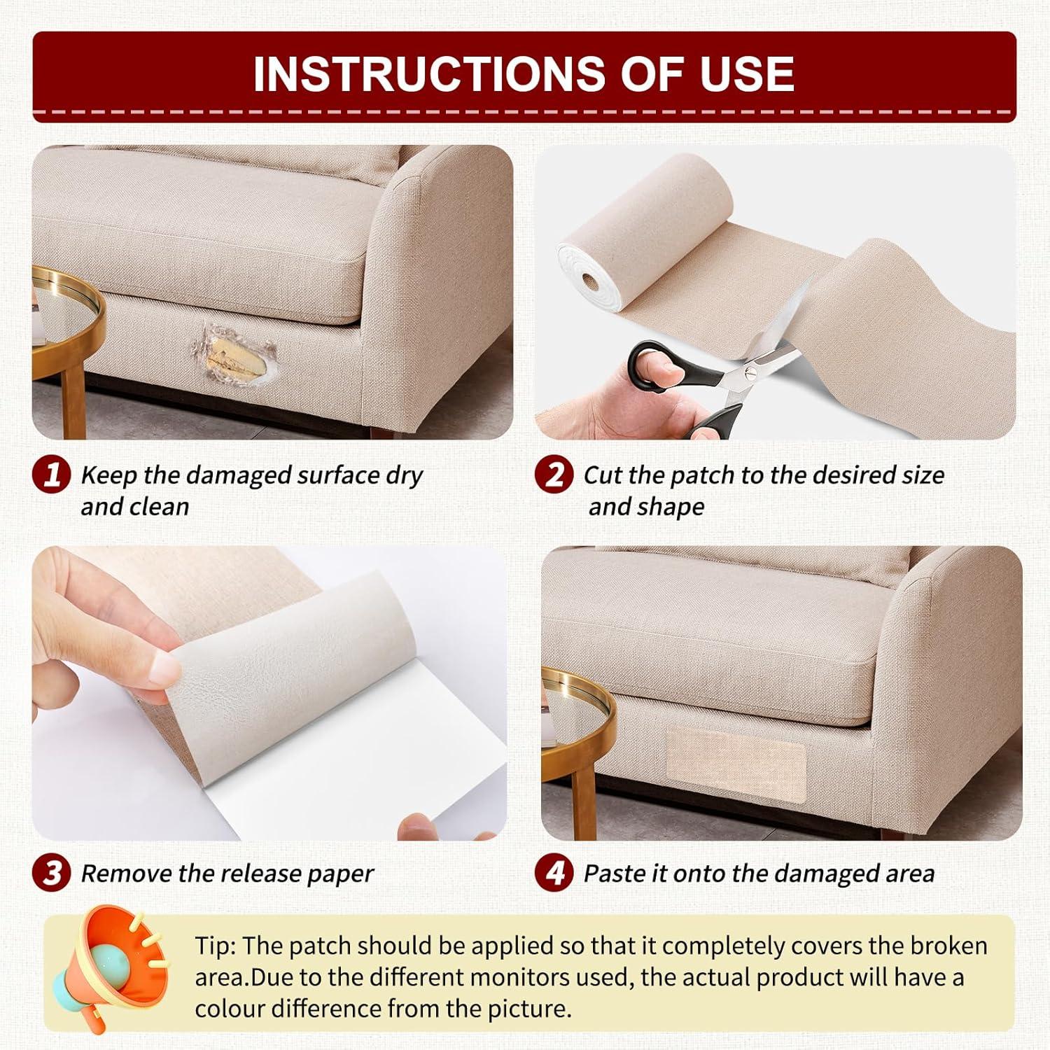 Cinta de Reparación de Lino Cahomo 10x200 cm Verde Militar