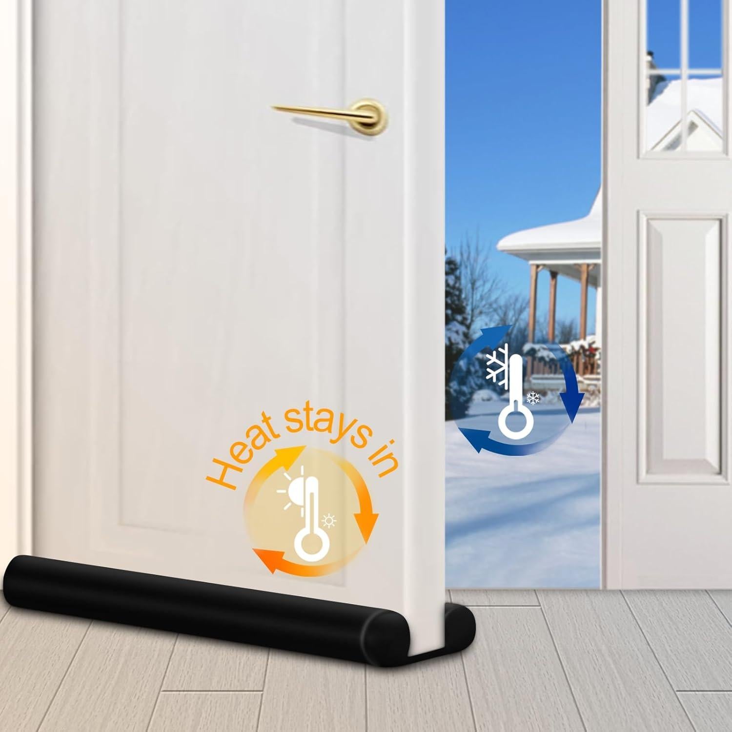 Tapón de Corrientes para Puertas MAXTID Ajustable 86.36 cm Negro