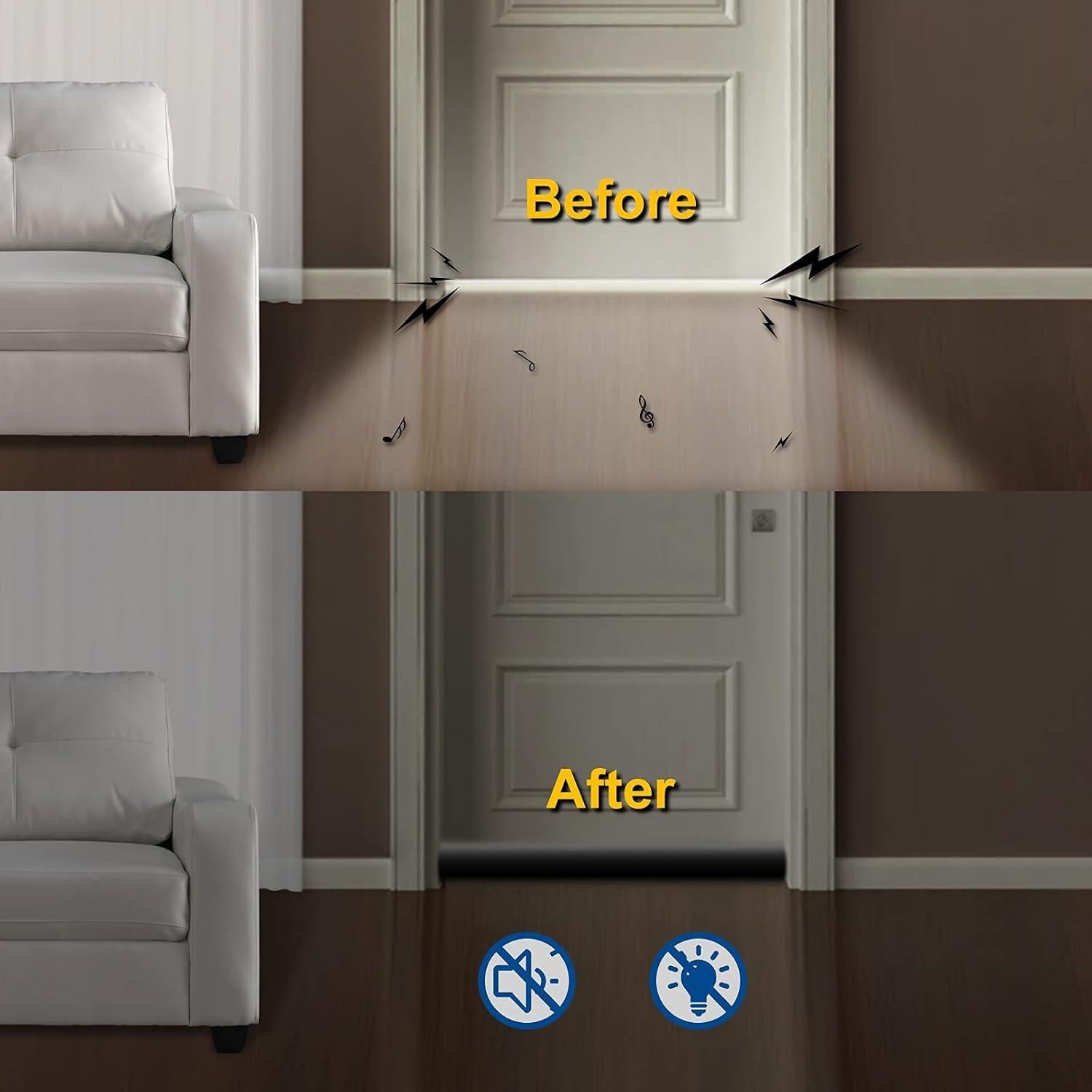 Tapón de Corrientes para Puertas MAXTID Ajustable 86.36 cm Negro