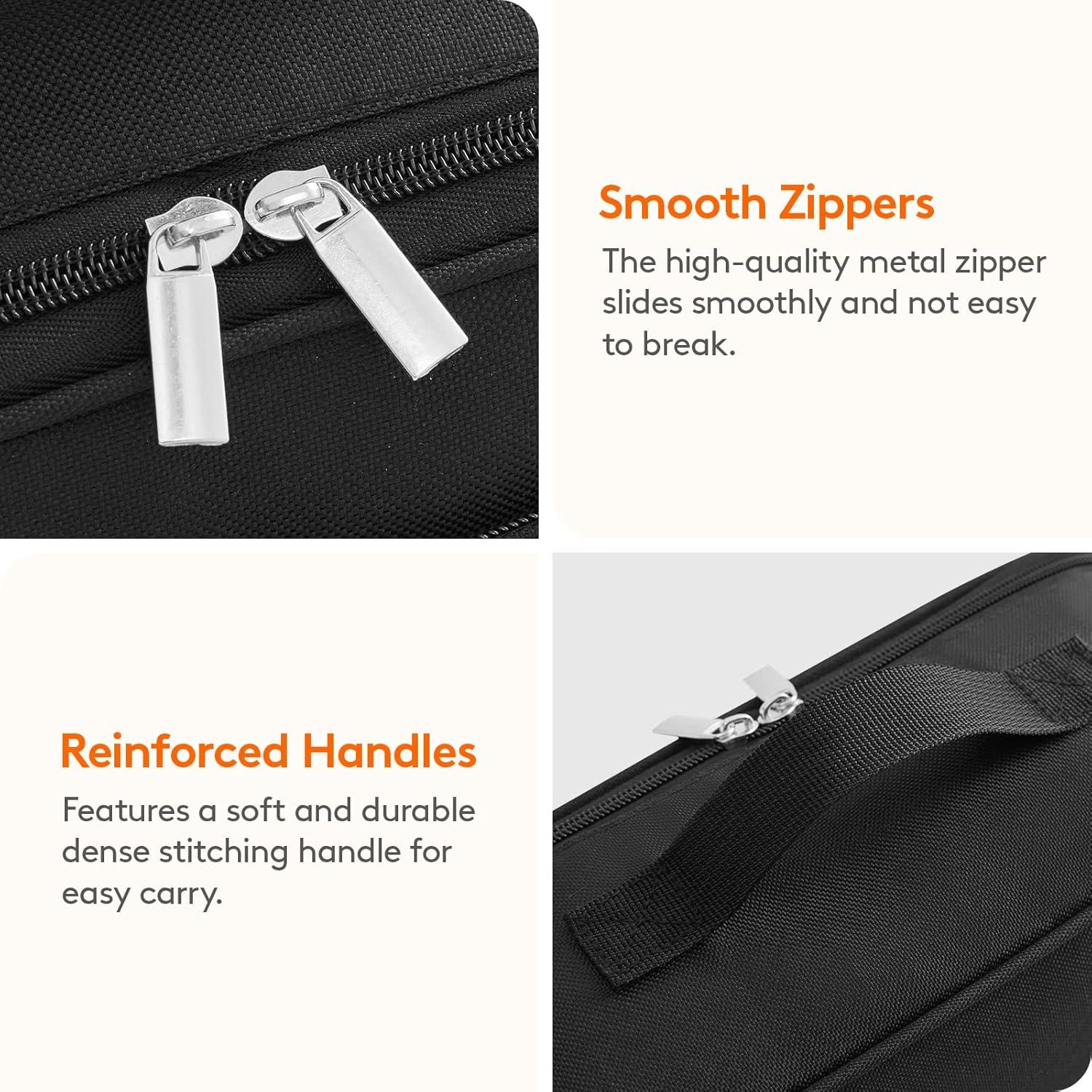 Bolsa de Almuerzo Aislada Lifewit 5L Negra con 2 Paquetes de Hielo