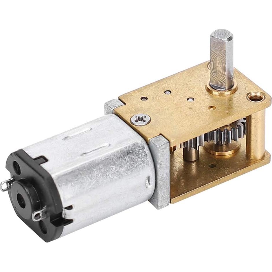Motor de Engranaje Metálico Mini DC 12V 16RPM Hyuduo