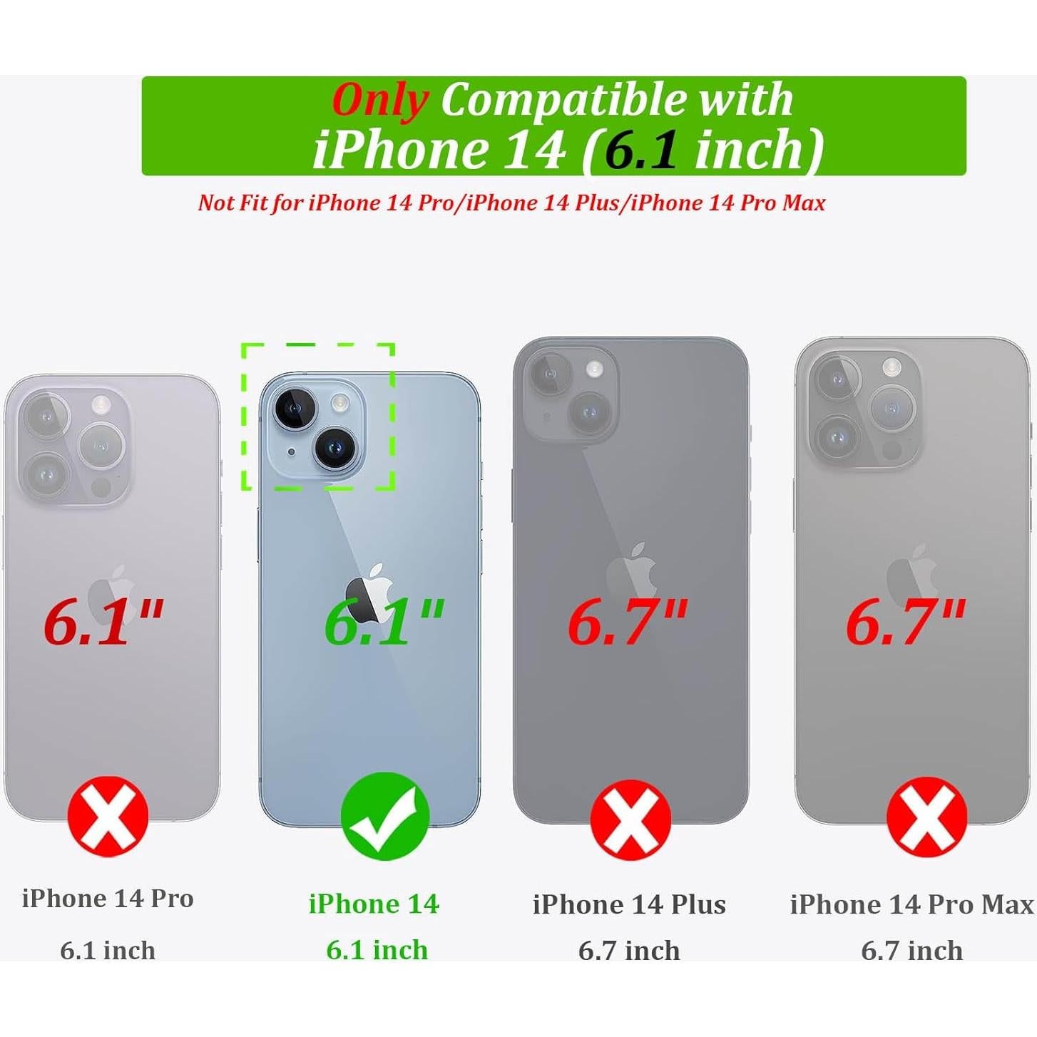 Funda billetera KRHGEIK para iPhone 14 con mariposa púrpura