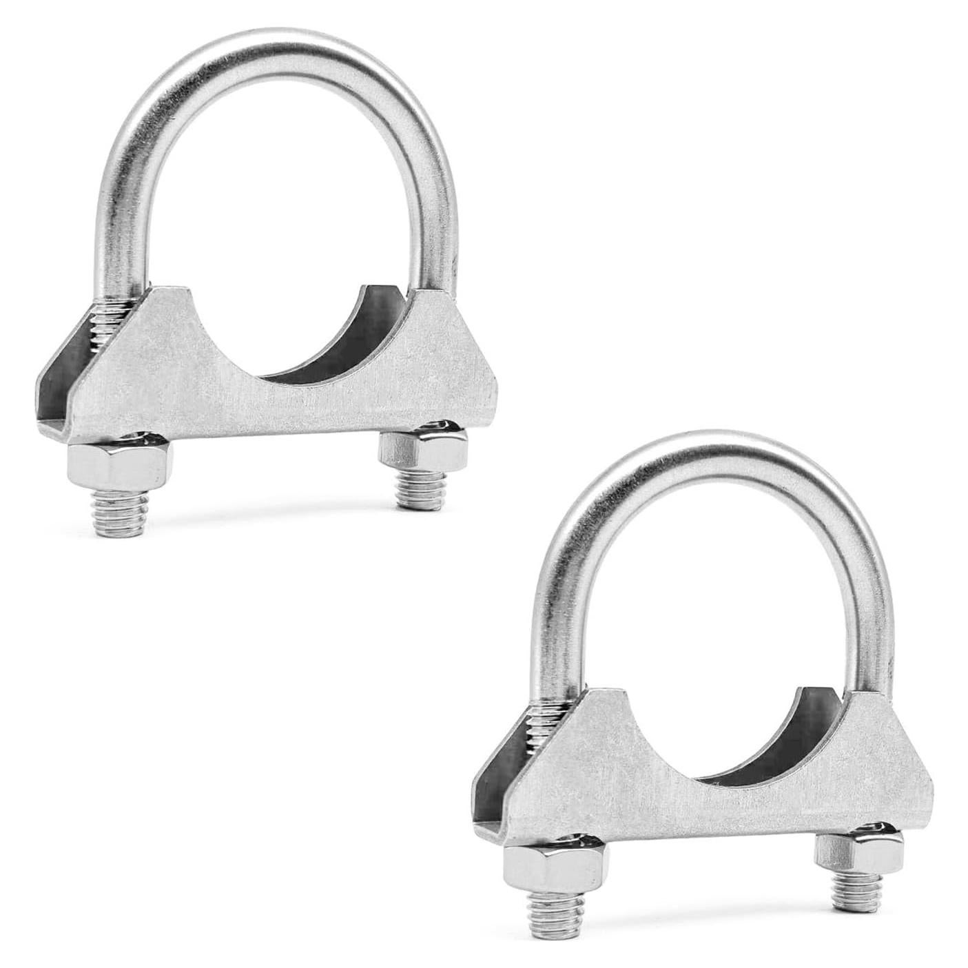 Abrazaderas de escape U-Bolt KEVWR 1.5" Acero Inoxidable (2 Pzas)