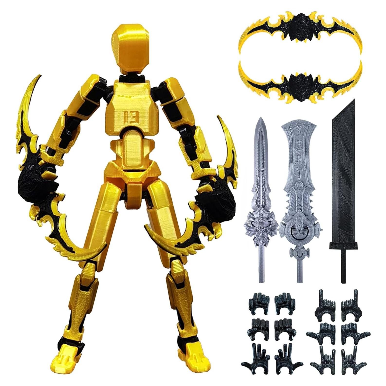 Figura de Acción T13 Dorado 14 cm Articulada con Accesorios