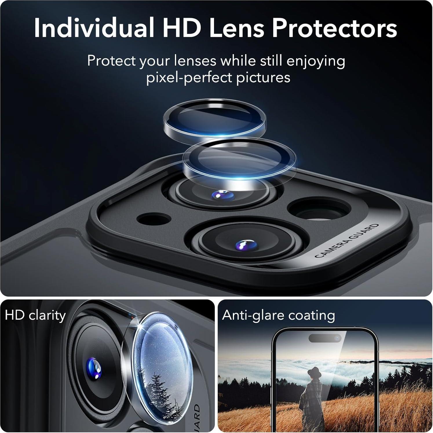 Funda ESR para iPhone 15 con MagSafe y Protector 9H+