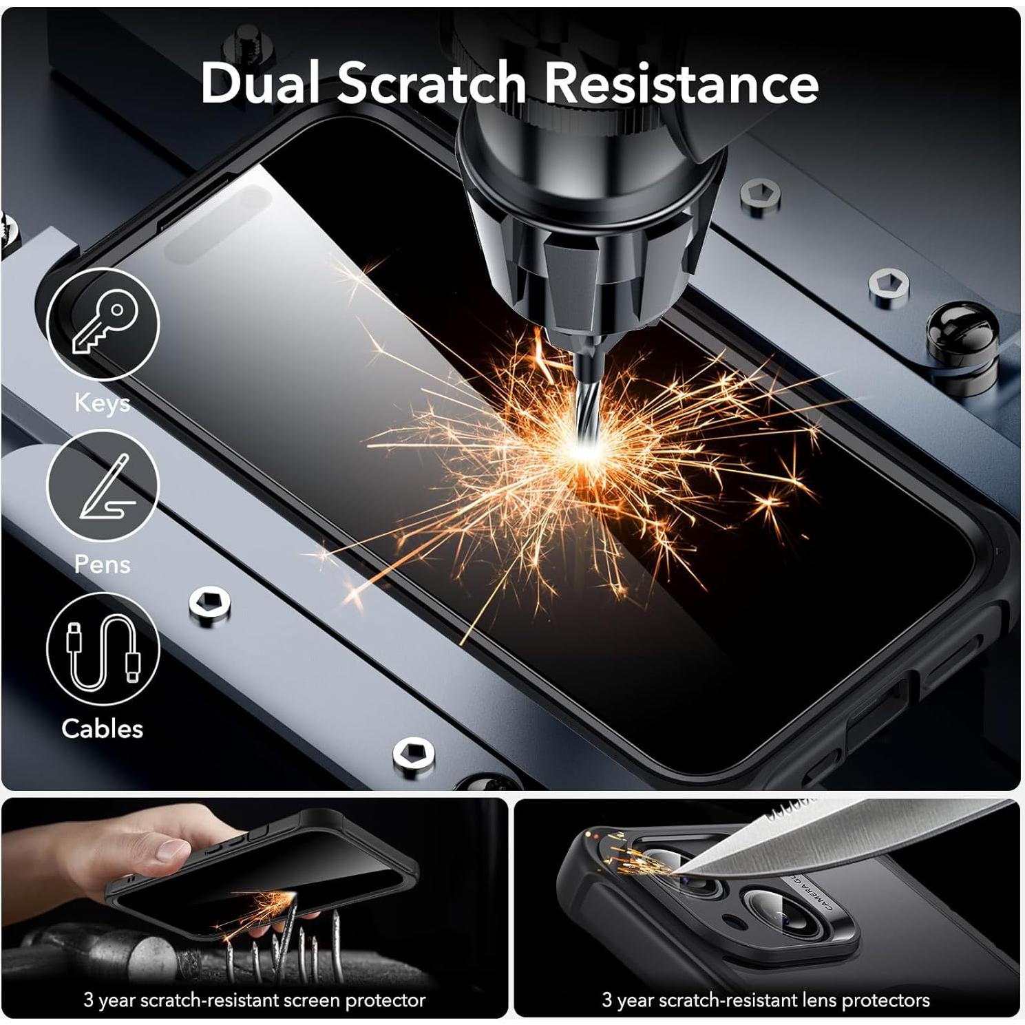 Funda ESR para iPhone 15 con MagSafe y Protector 9H+