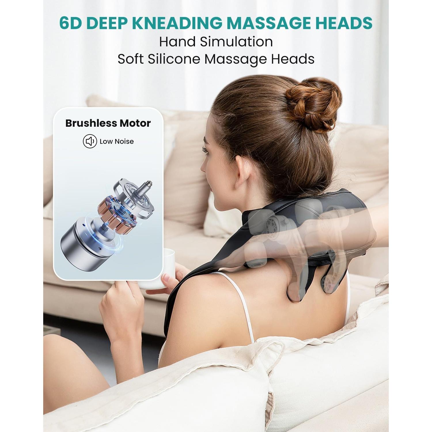 Masajeador de Cuello Nekteck NK-NM09 Inalámbrico con Calor