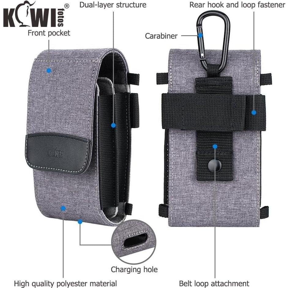Bolsa de Viaje KIWIFOTOS Doble Capa para Smartphone Gris