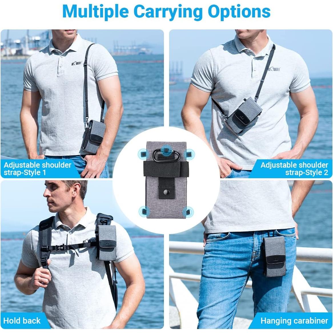 Bolsa de Viaje KIWIFOTOS Doble Capa para Smartphone Gris