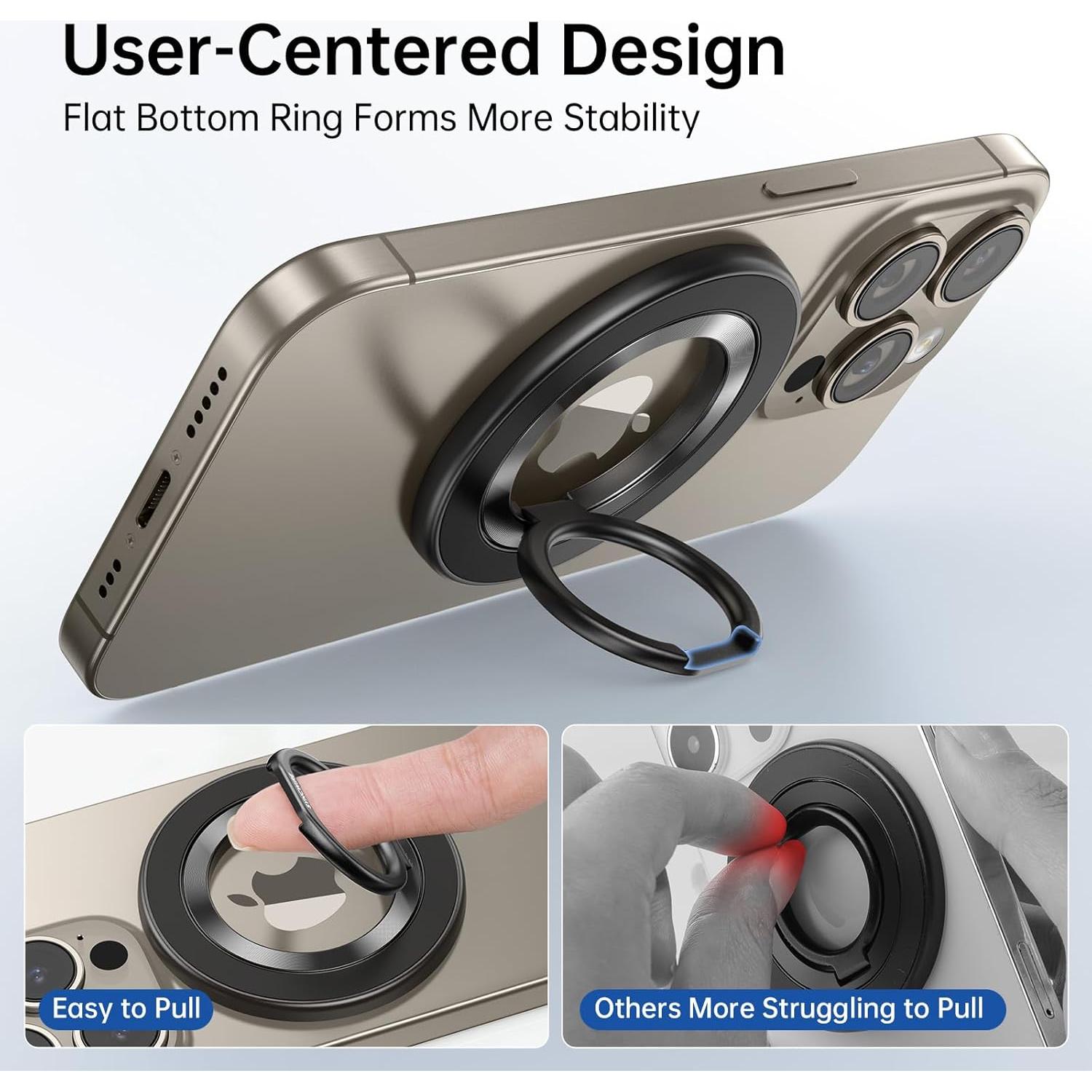 Soporte Anillo Magnético Syncwire MagSafe Titanio 360°