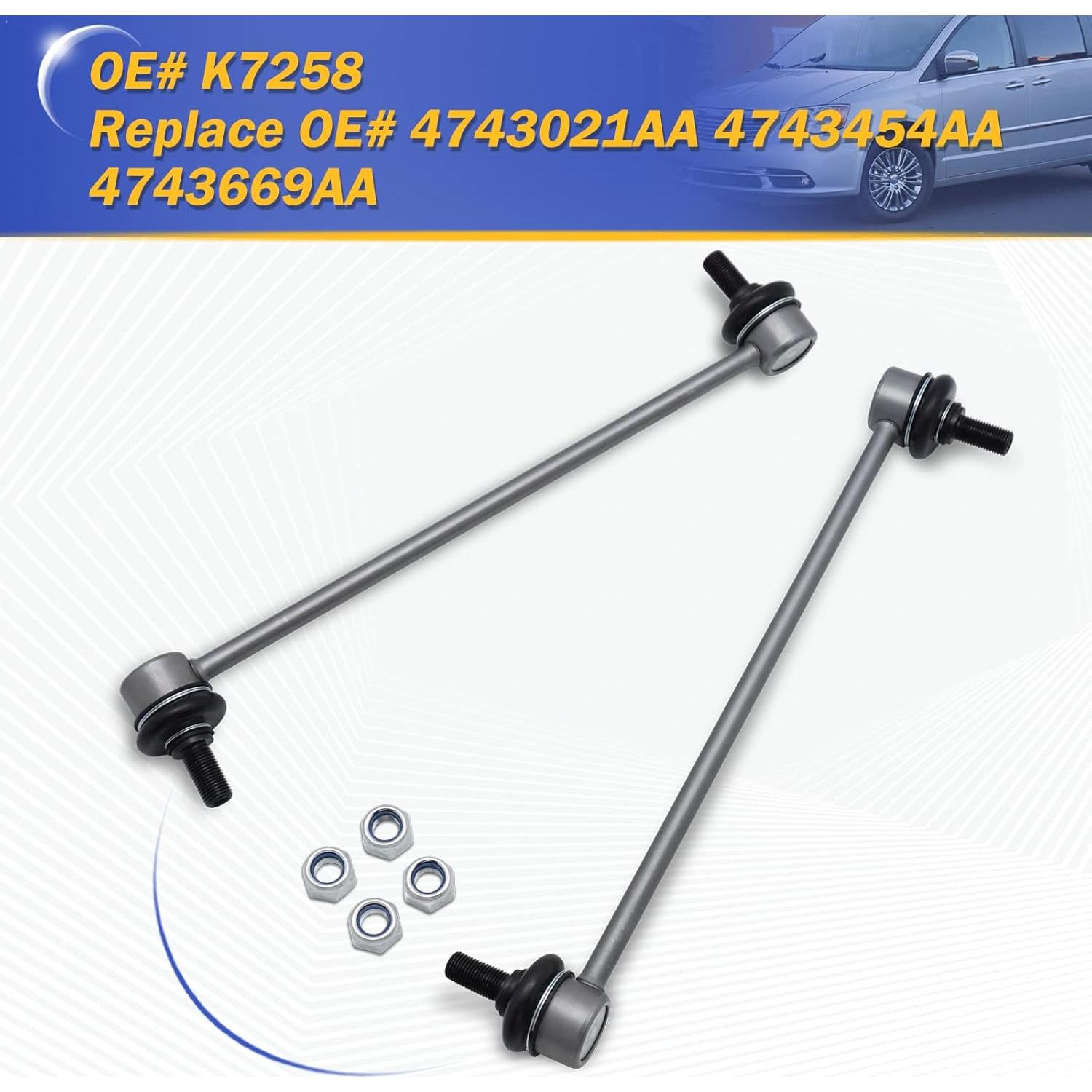 Enlaces de barra estabilizadora delantera X4XZ K7258 para Dodge y Chrysler