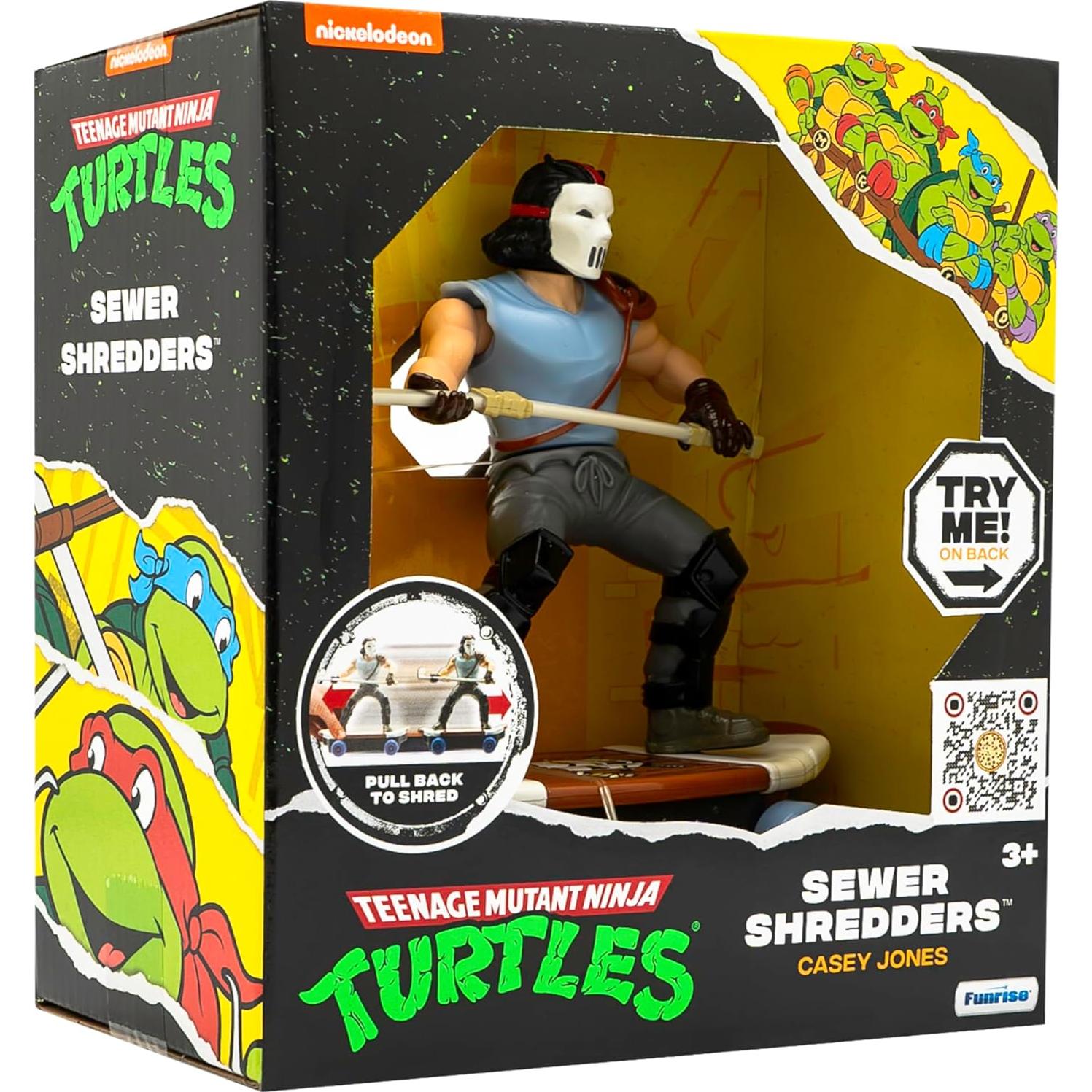 Juguete Tortugas Ninja Casey Jones Patineta 12,7 cm