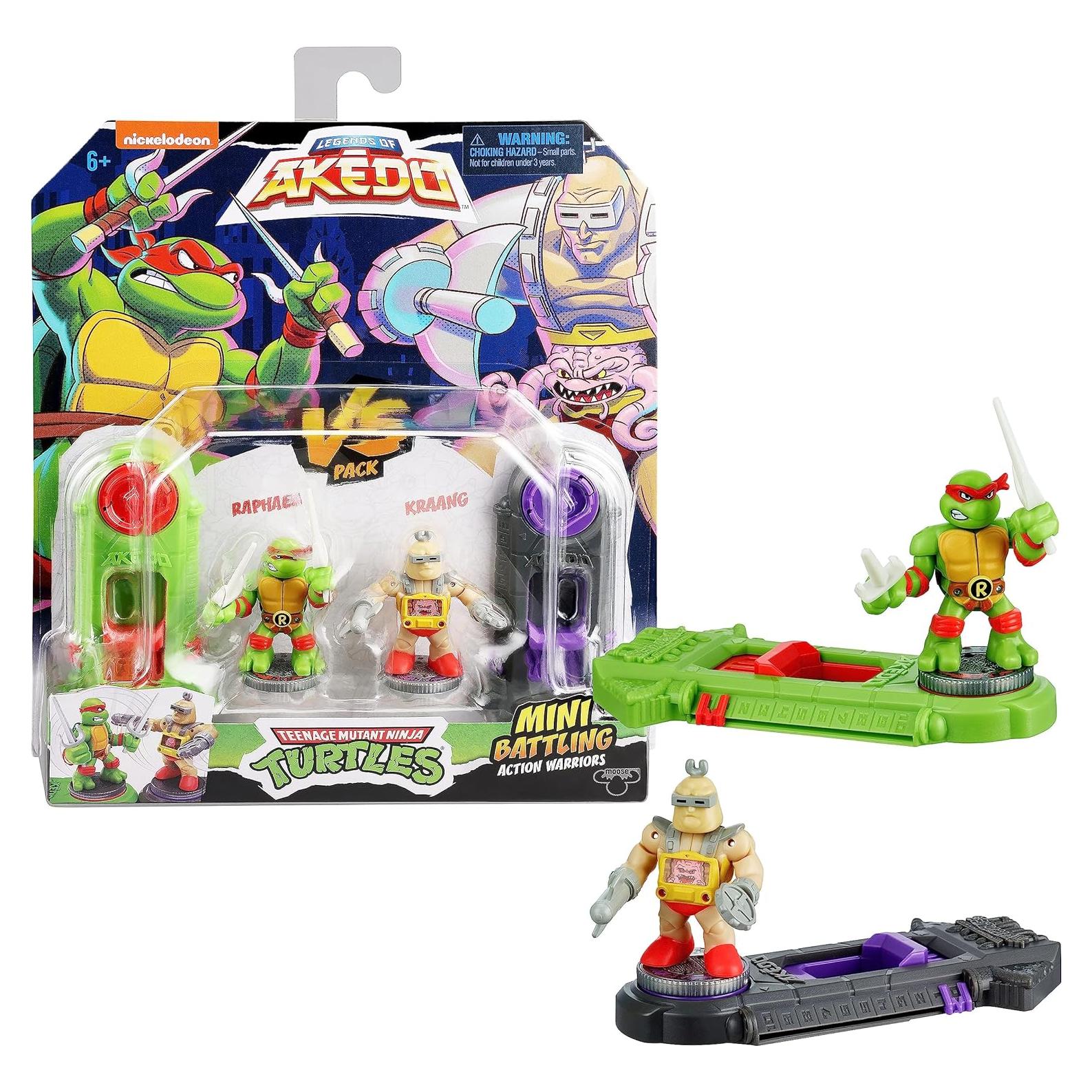 Paquete de Batalla Akedo TMNT Raphael Vs Krang Mini Figuras