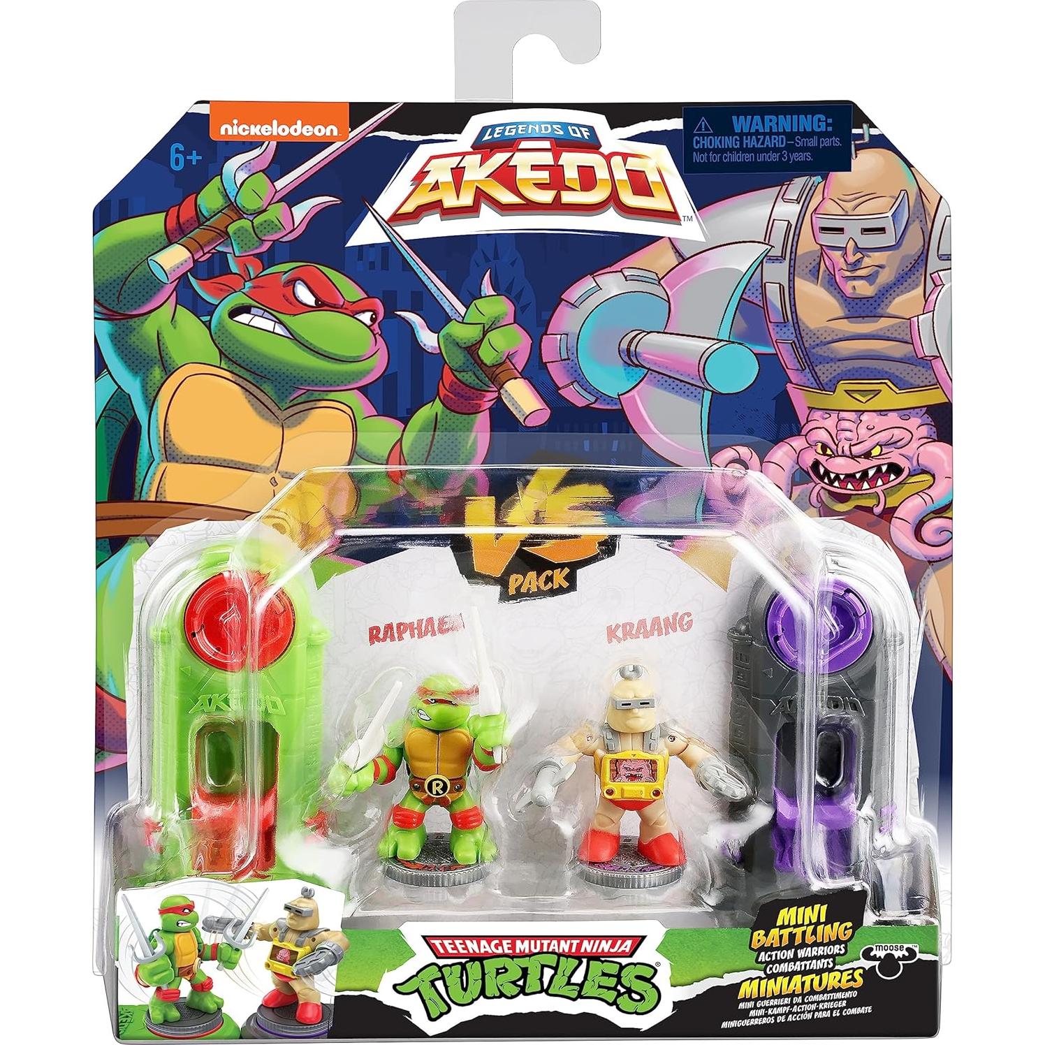 Paquete de Batalla Akedo TMNT Raphael Vs Krang Mini Figuras