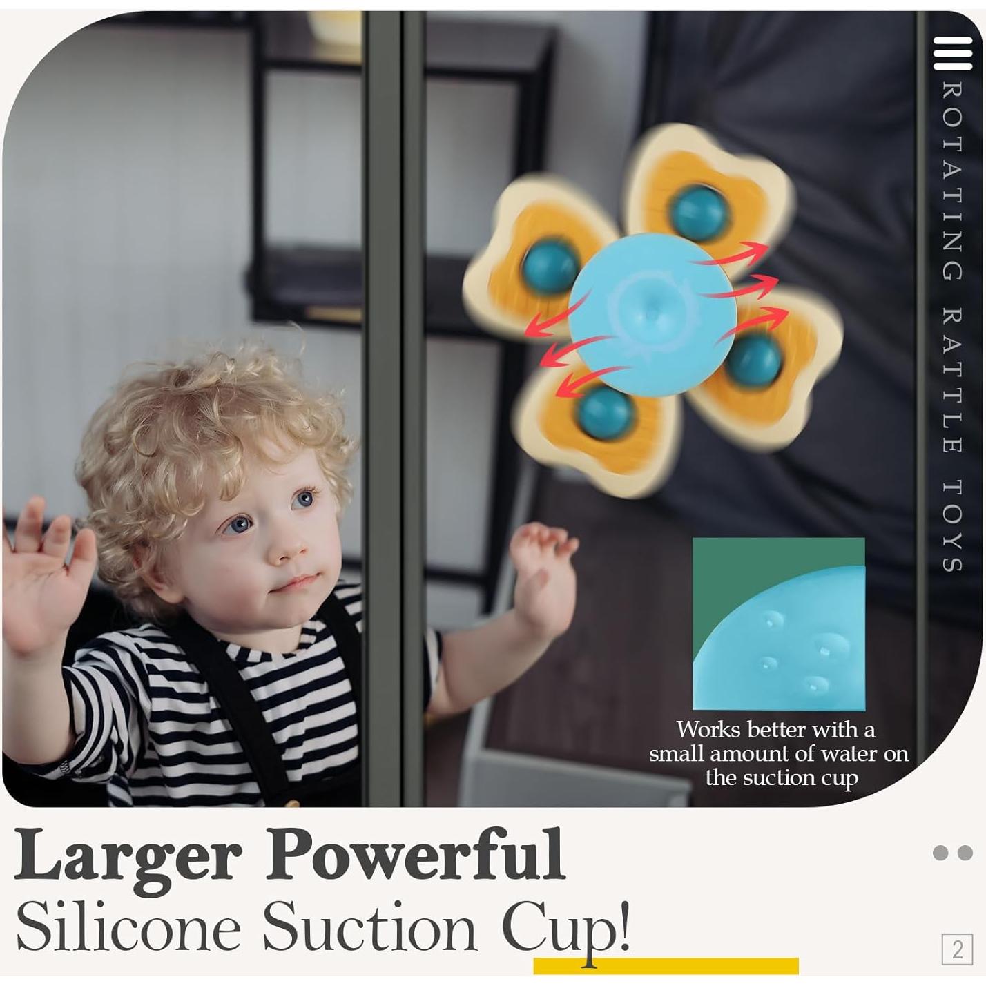 ALASOU Juguetes de Ventosa Giratorios para Bebés 1-3 Años