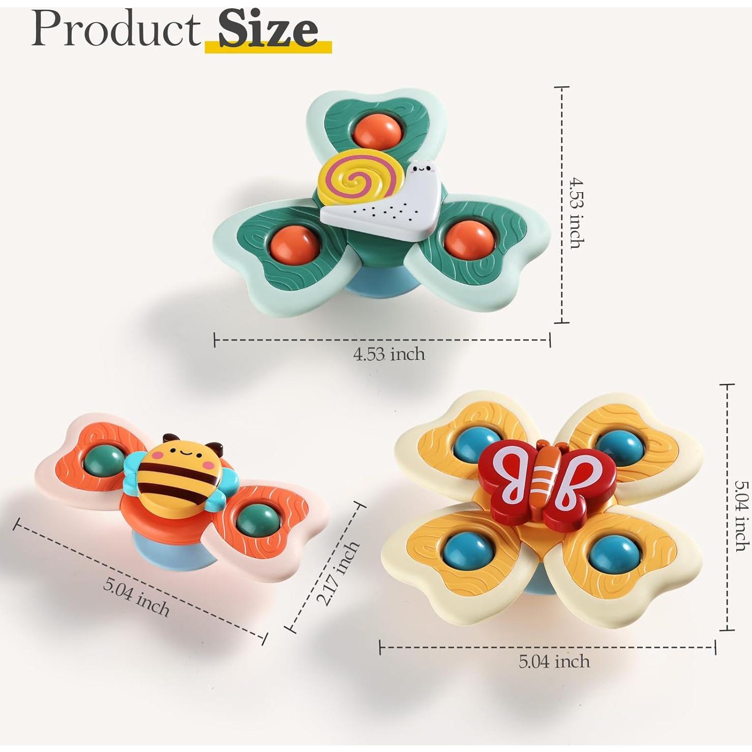 ALASOU Juguetes de Ventosa Giratorios para Bebés 1-3 Años
