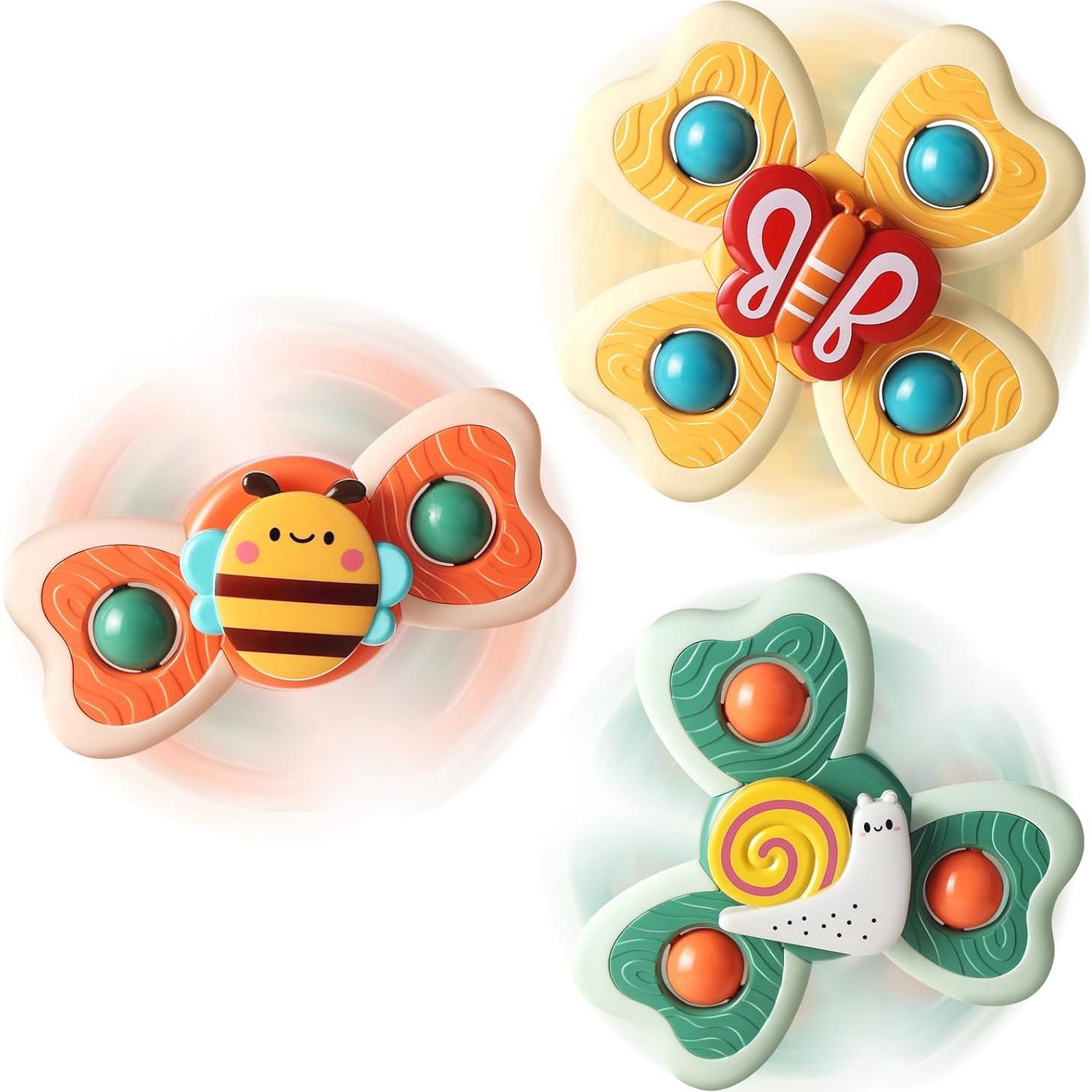 ALASOU Juguetes de Ventosa Giratorios para Bebés 1-3 Años