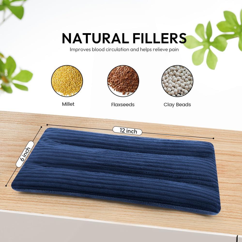 Almohadilla Térmica de Microondas MORLIDEN 15x30 cm Azul Oscuro