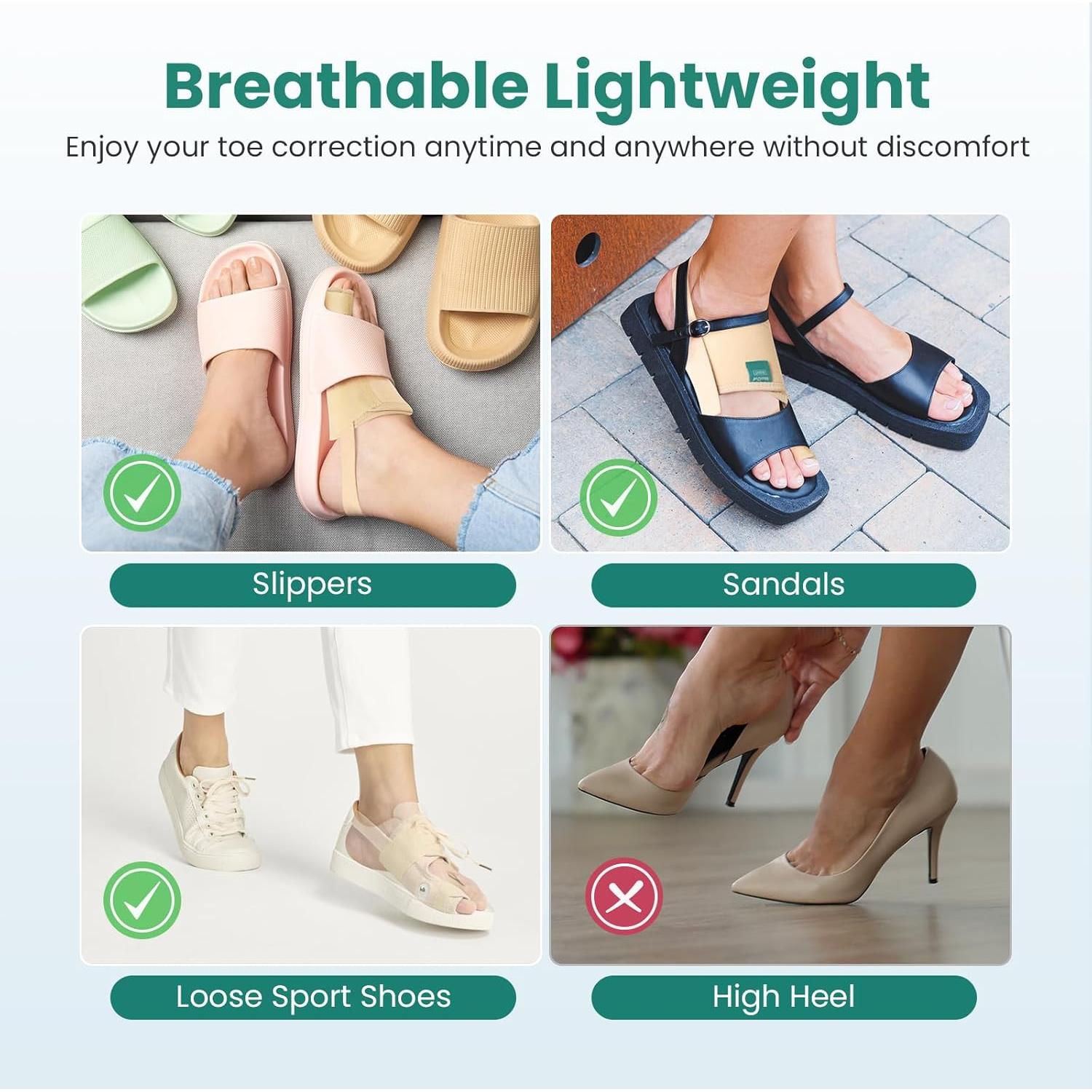 Corrector de Juanetes Welnove para Hombres y Mujeres - 1 Par Ajustable con Gel