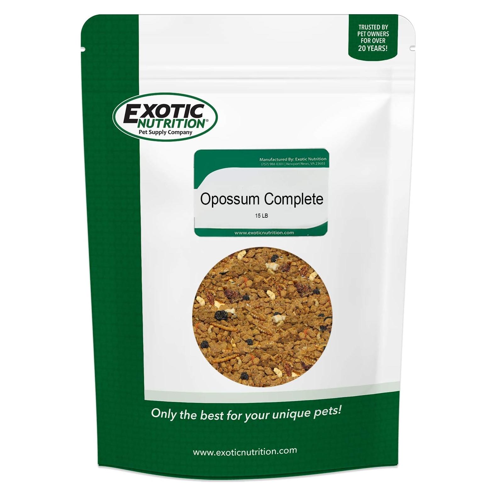 Comida para Opossum Exotic Nutrition 6.8 kg - Dieta Completa