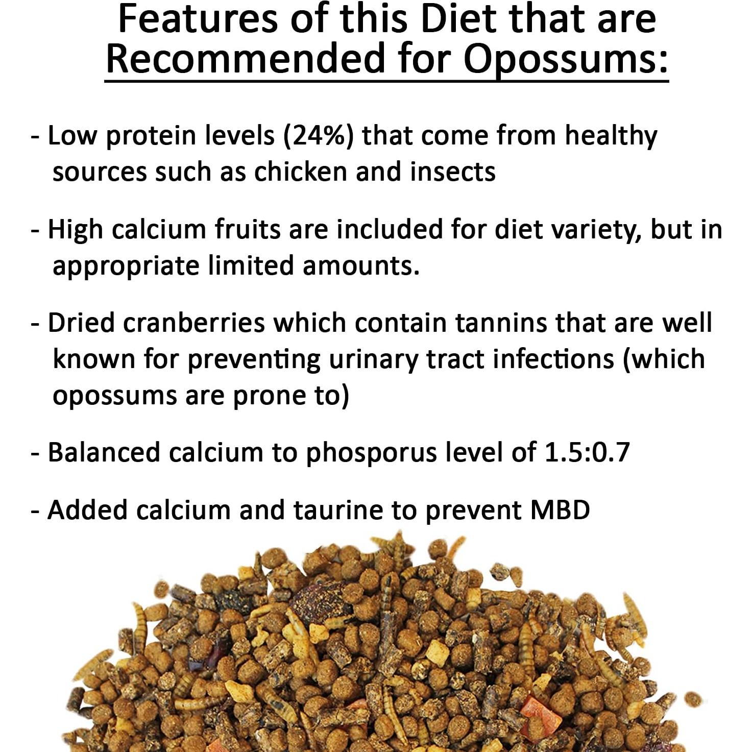 Comida para Opossum Exotic Nutrition 6.8 kg - Dieta Completa