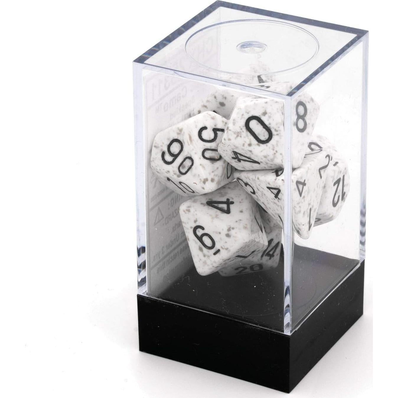 Juego de 7 Dados Poliedricos Chessex Camuflaje Ártico