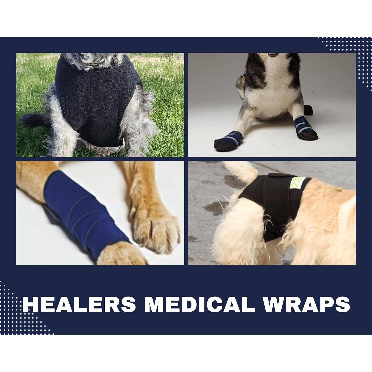 Healers Anti-Slip Dog Boot-Medical Paw Protection for x-small Breeds, Traction Booties for Slippery Floors (Single Boot, 1.5" Paw Width, 10-20 lbs), XS