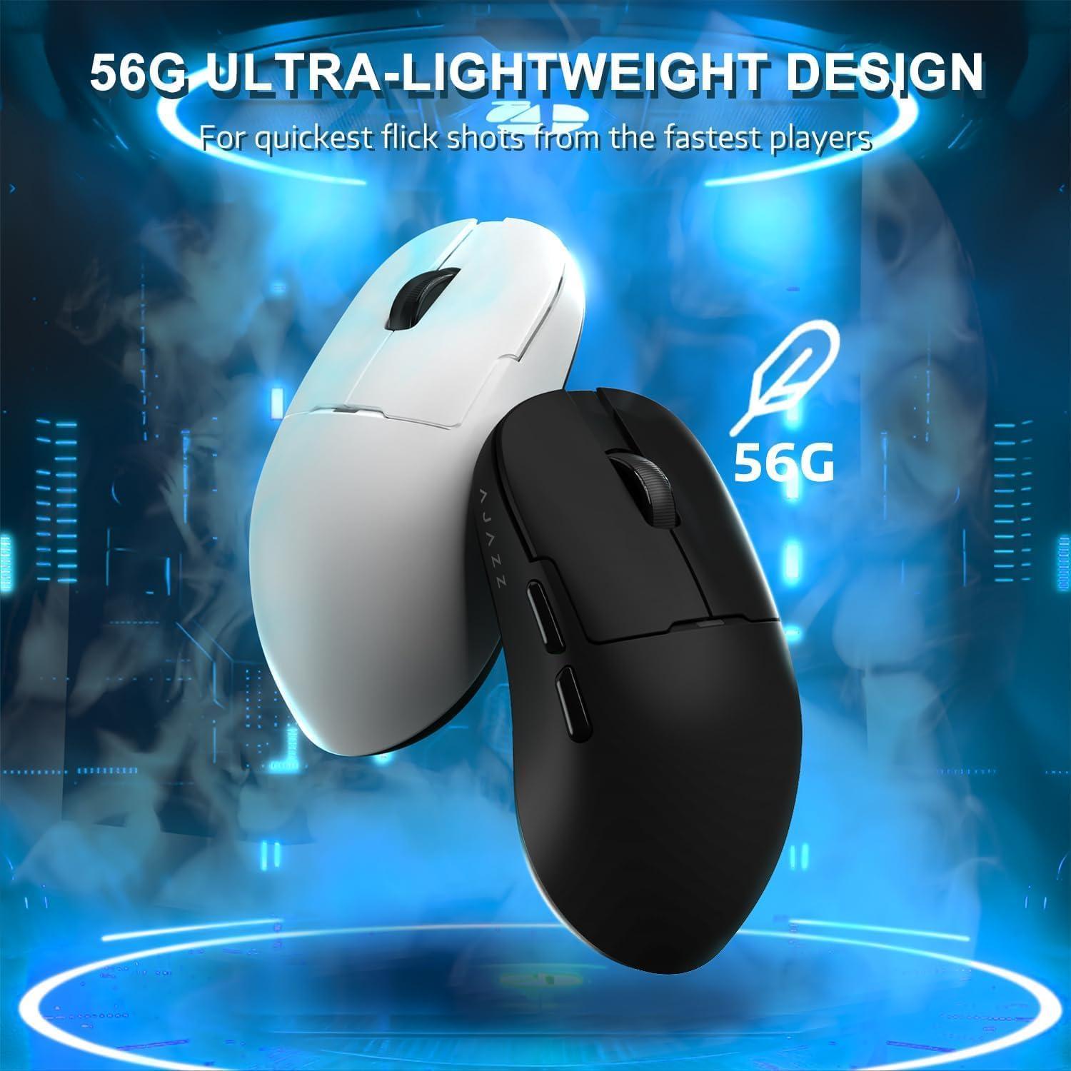 Ratón Inalámbrico A.JAZZ AJ159APEX 56g 42000DPI RGB para Gaming