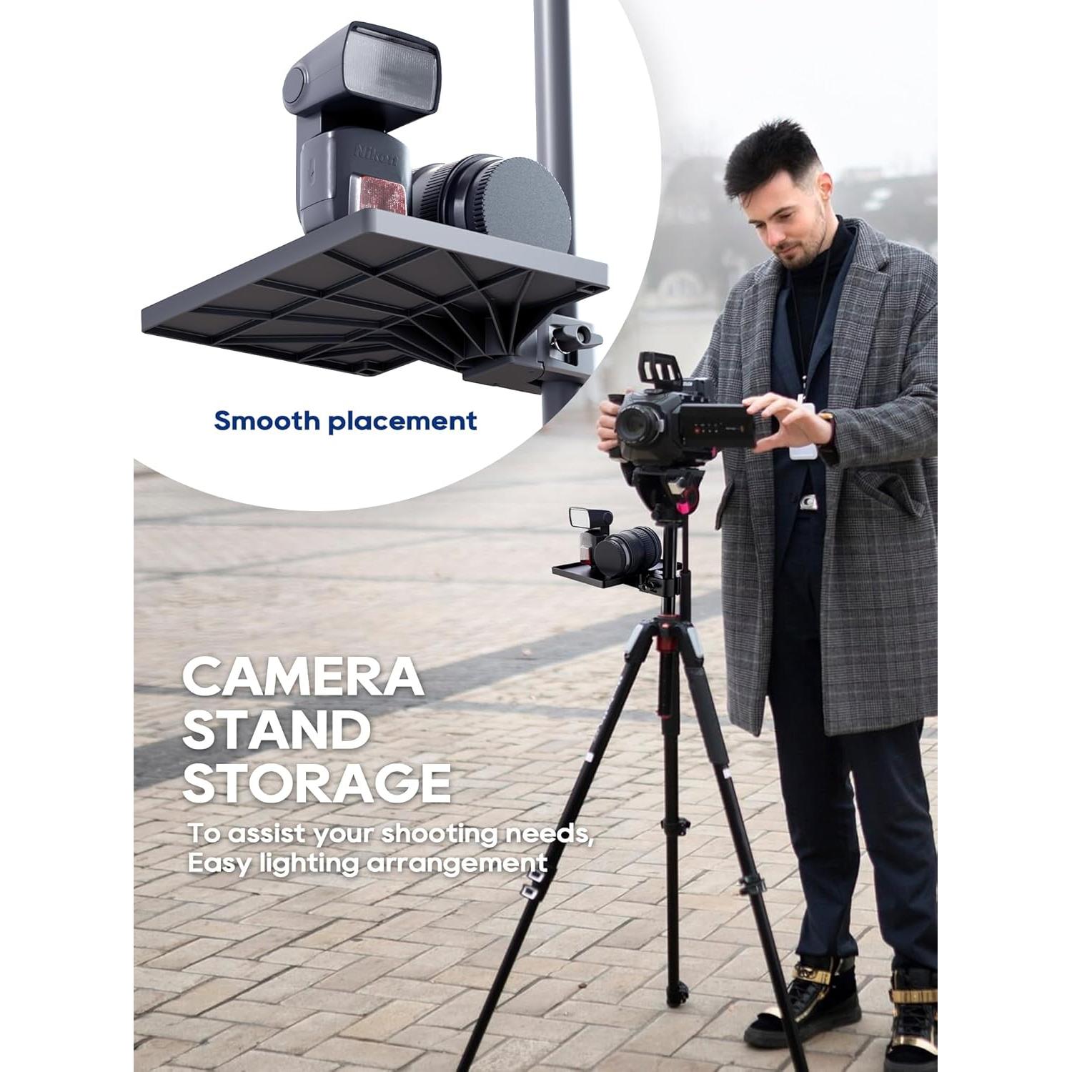 Soporte de Micrófono con Bandeja Ajustable T-01 Negro