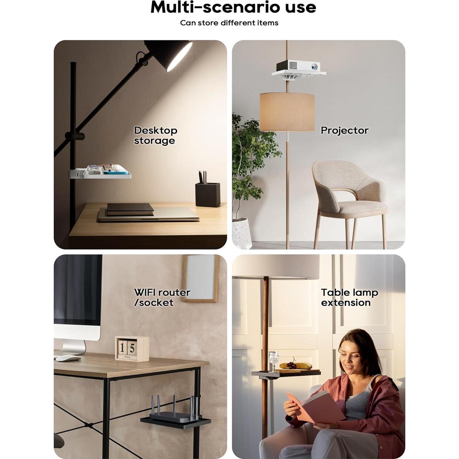 Soporte de Micrófono con Bandeja Ajustable T-01 Negro