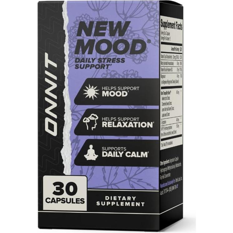 Cápsulas ONNIT New Mood para Estrés y Sueño - 30 Unidades