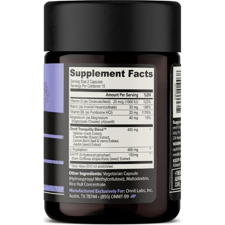 Cápsulas ONNIT New Mood para Estrés y Sueño - 30 Unidades