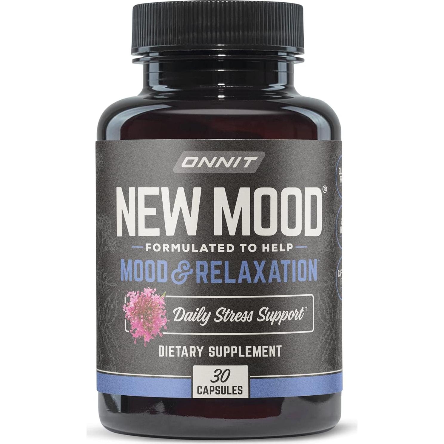 Cápsulas ONNIT New Mood para Estrés y Sueño - 30 Unidades