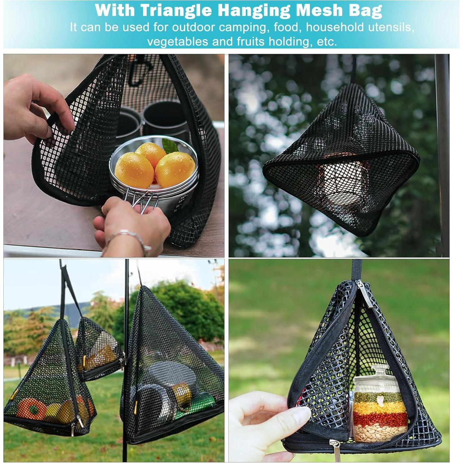 Mesa Plegable Portátil VECELO 182.88 cm Negra para Camping